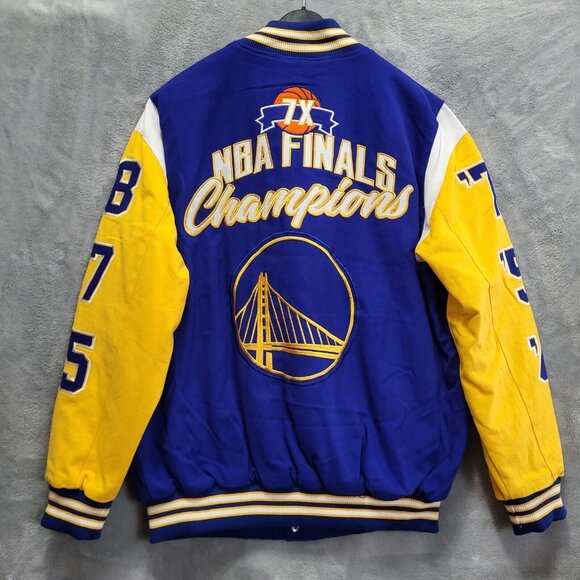 G-III Golden State Warriors Carl Banks 7x NBA Champions Varsity Jacket Size XL - Picture 2 of 7